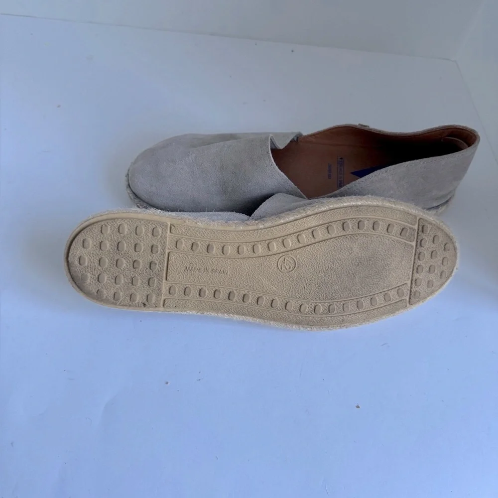 Verbenas Carmen Womens 42 EU Shoes Gray Suede Leather Espadrille Flat Sandals - Picture 6 of 12